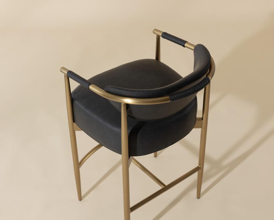 HELOISE COUNTER STOOL - BRAVO BLACK by Sunpan