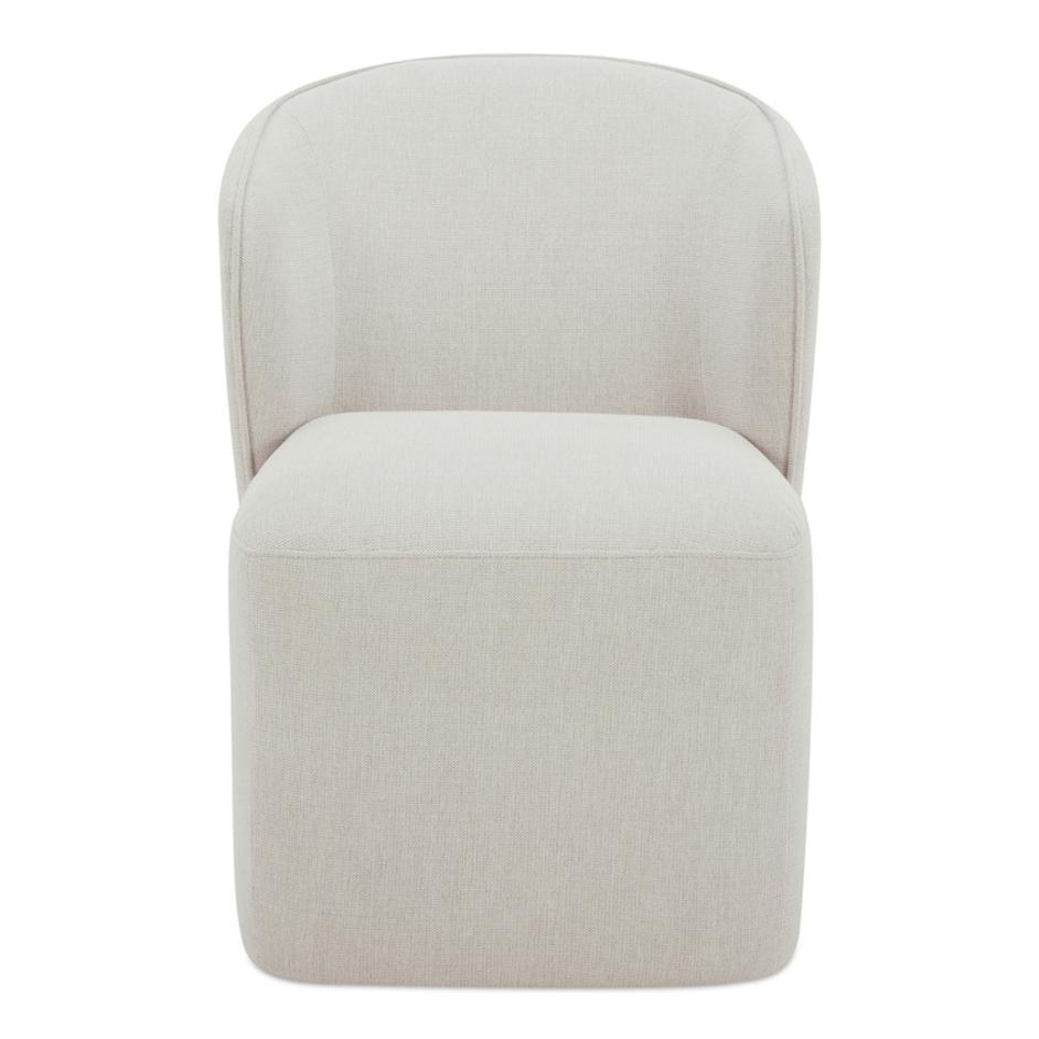 Larson Rolling Dining Chair Heather Grey by Moes Home