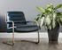 LINCOLN LOUNGE CHAIR - faux leather: vintage blue by Sunpan