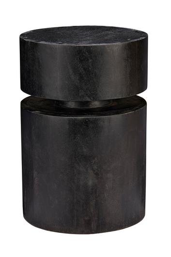  Dylan Wood Round Side Table, Charcoal by Jamie Young
