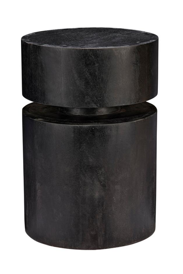  Dylan Wood Round Side Table, Charcoal by Jamie Young