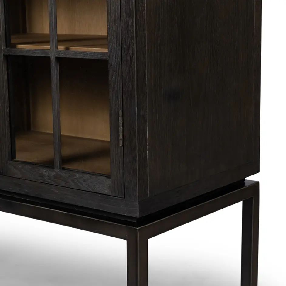 Palmer Cabinet in Charcoal Oak Veneer by FOUR HANDS