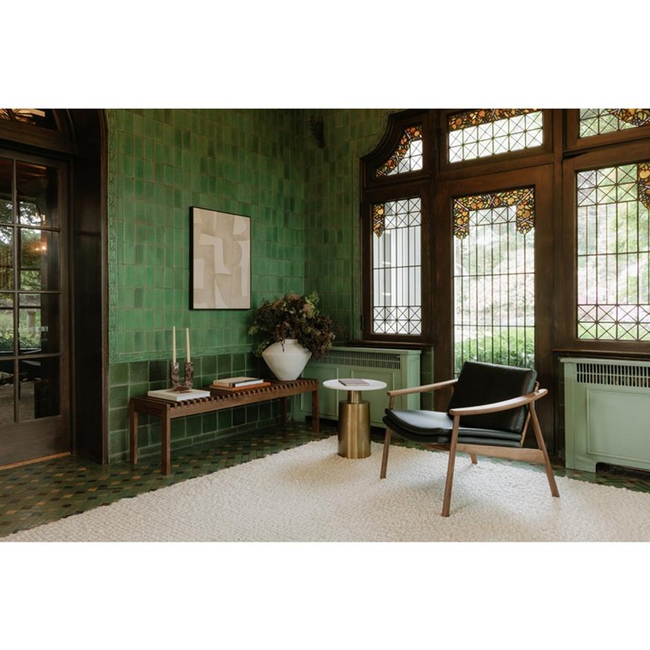 HARLOWE LEATHER LOUNGE CHAIR PEBBLED BLACK by Moes Home