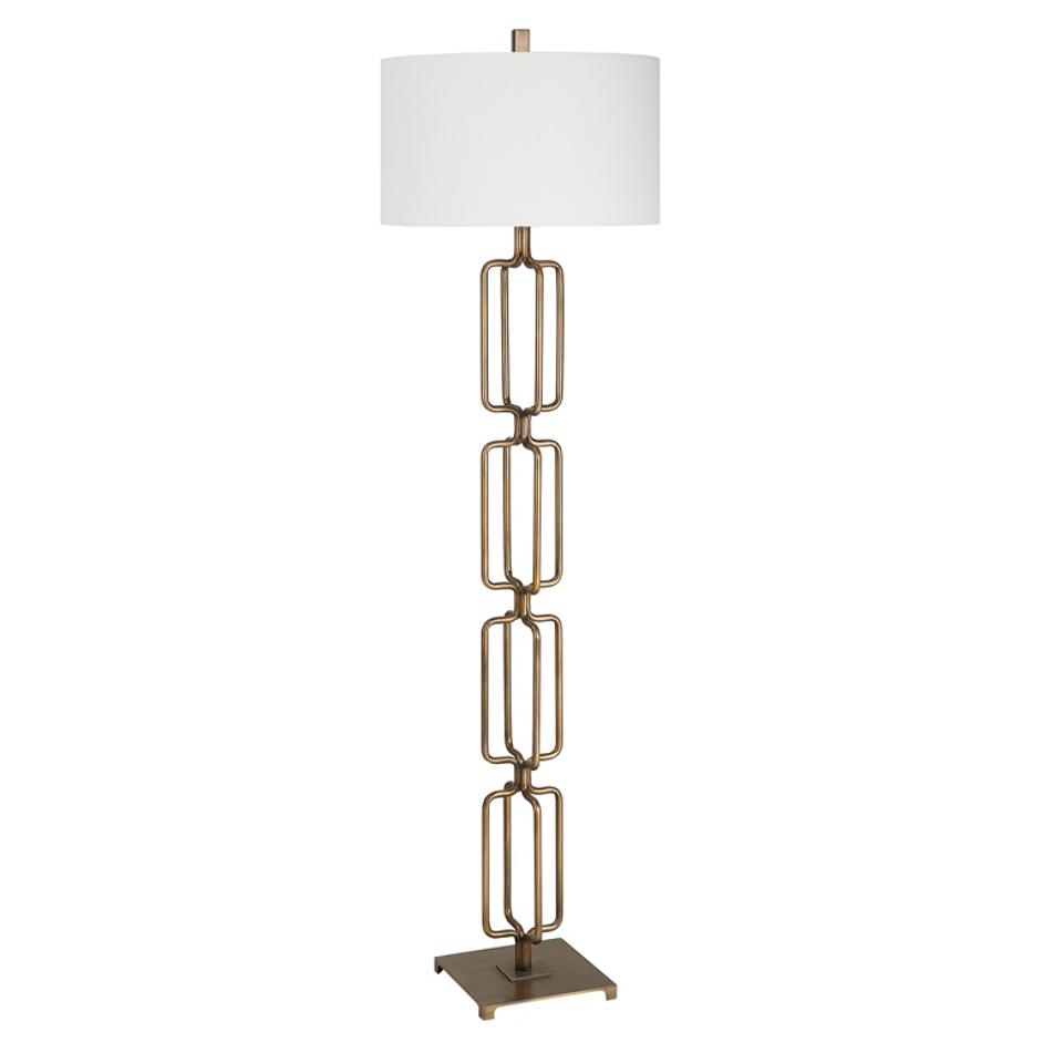 Link Brushed Gold Floor Lamp by Uttermost