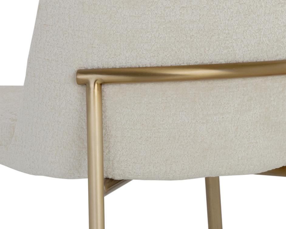 ZEKE COUNTER STOOL - ANTIQUE BRASS - BERGEN IVORY by Sunpan