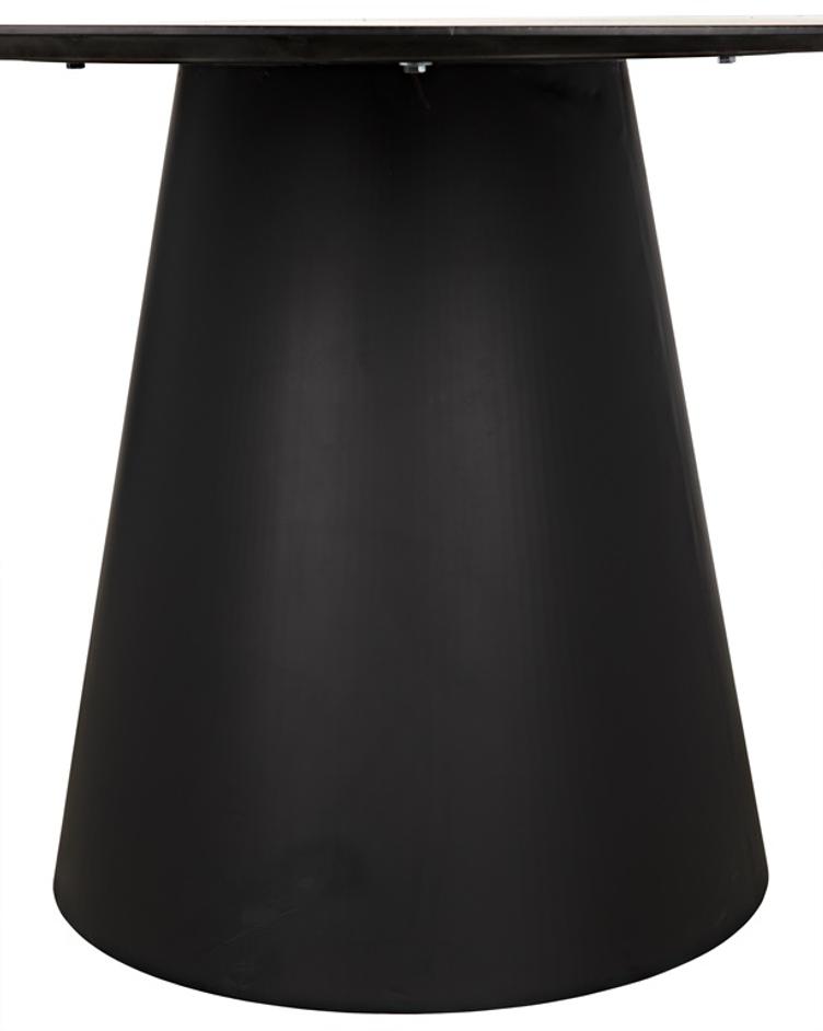 Vesuvius Dining Table, Black Steel by Noir Furniture