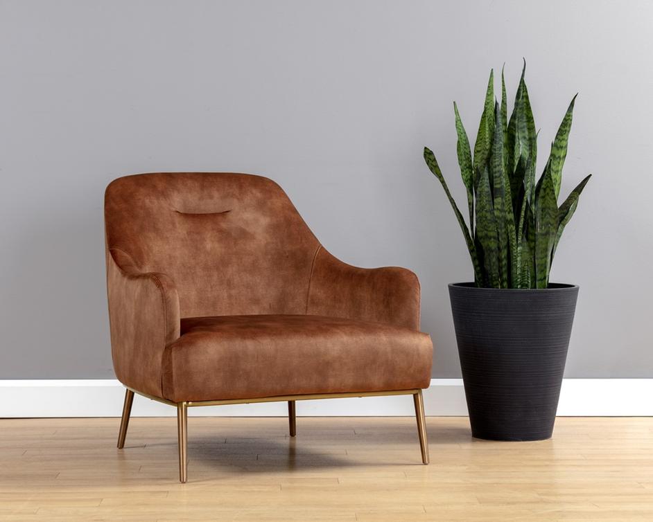Cameron Lounge Chair - Nono Rust by Sunpan