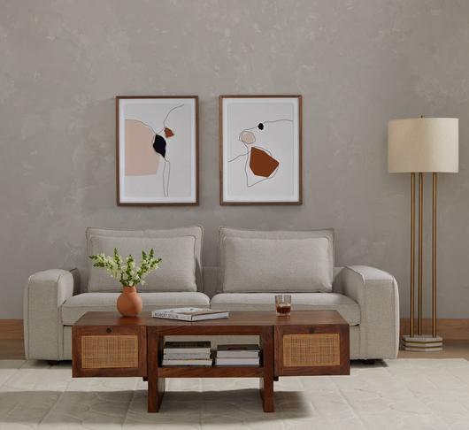 Pierce Sofa In 92" In Pompee Pearl by FOUR HANDS