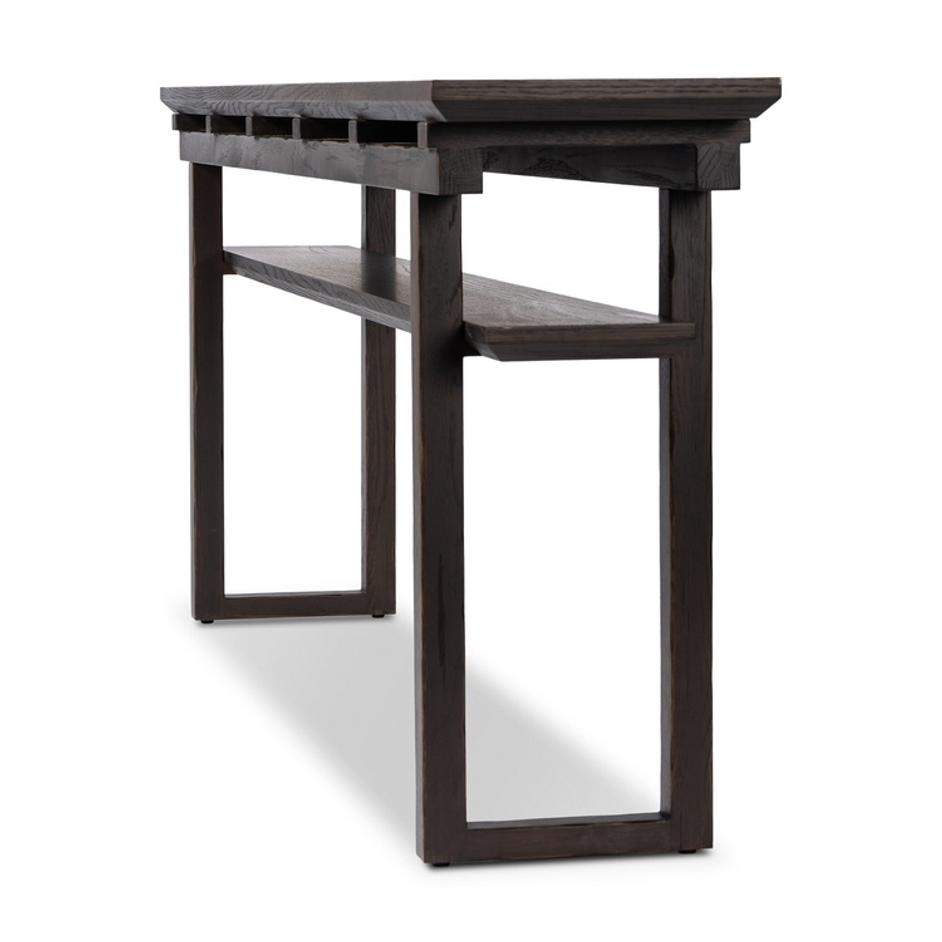 Naiya Console Table In Cocoa Oak And Cocoa Oak Veneer by Four Hands