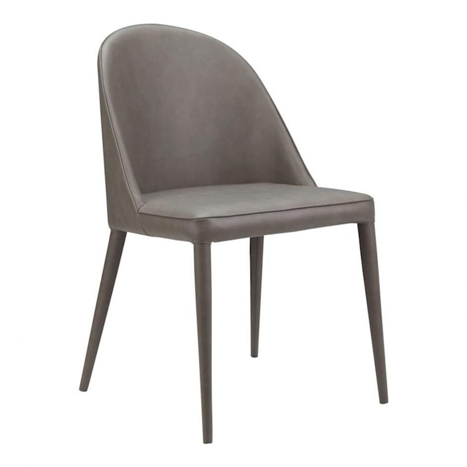 BURTON PU DINING CHAIR GREY by Moes Home