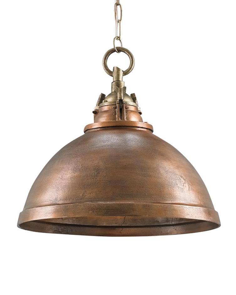 Admiral Pendant In Copper & Antique Brass by Currey & Company