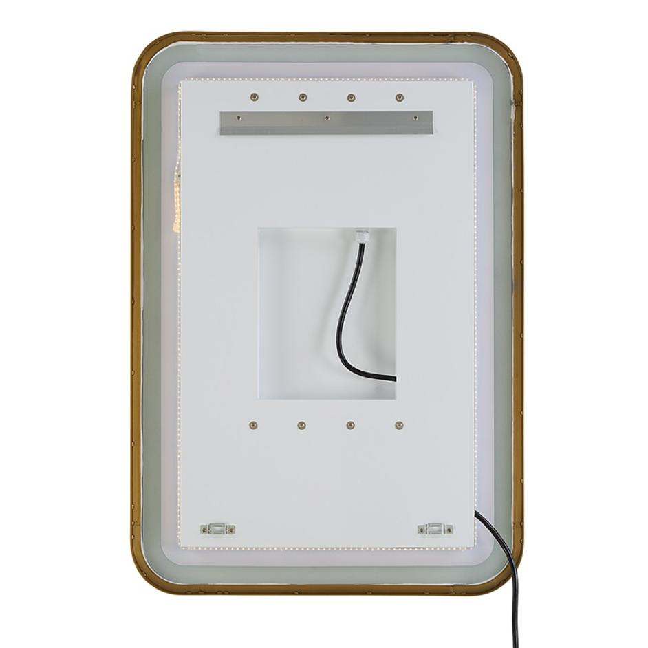 Crofton Lighted Brass Vanity Mirror by Uttermost