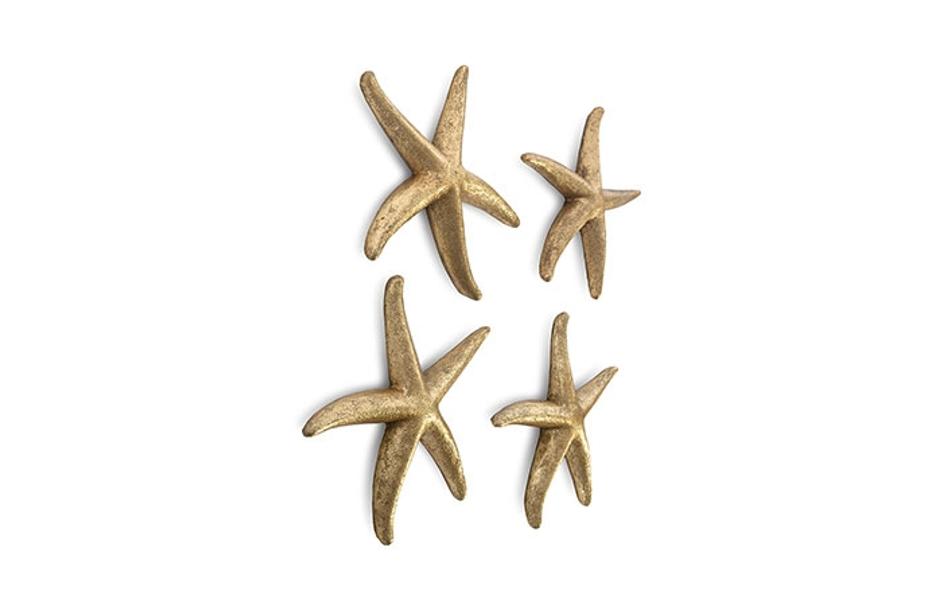 Star Fish, Gold Leaf, Set Of 4, Small by PHILLIPS COLLECTION