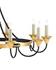 Hanlon Chandelier In Washed Black & Contemporary Gold Leaf by Currey & Company