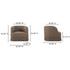 Maren Swivel Chair Brown by Moes Home