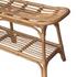 Damara Rattan Bench w/ Shelf In Canary Brown  by New Pacific Direct