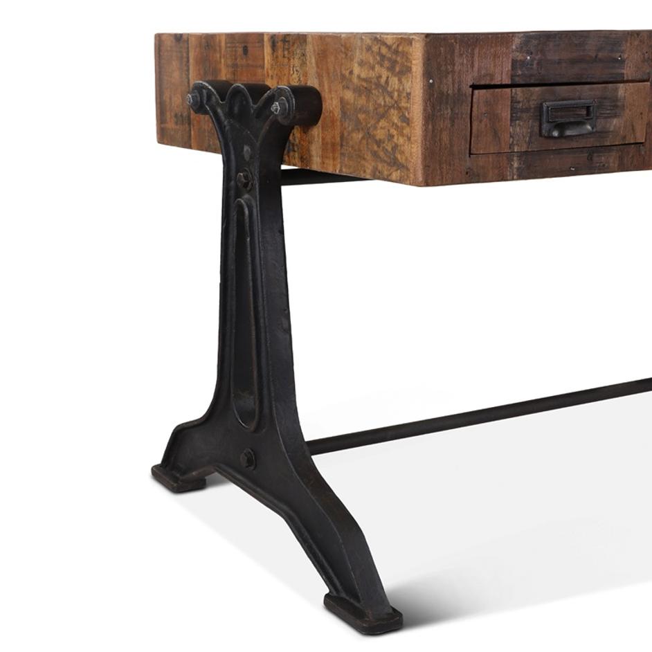 Bowery 63" Desk with Marble and Reclaimed Wood by Home Trends & Design