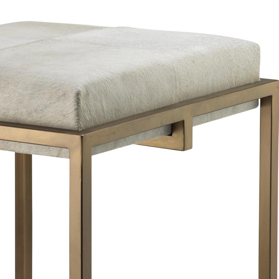 Shelby Hide Counter Stool, White by Jamie Young