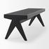 Arvin 59.1L x 17.7W x 18.1H Black Wooden Bench by Mercana
