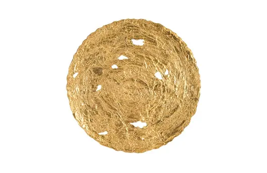 Molten Disc Wall Art, Gold Leaf, Large by PHILLIPS COLLECTION
