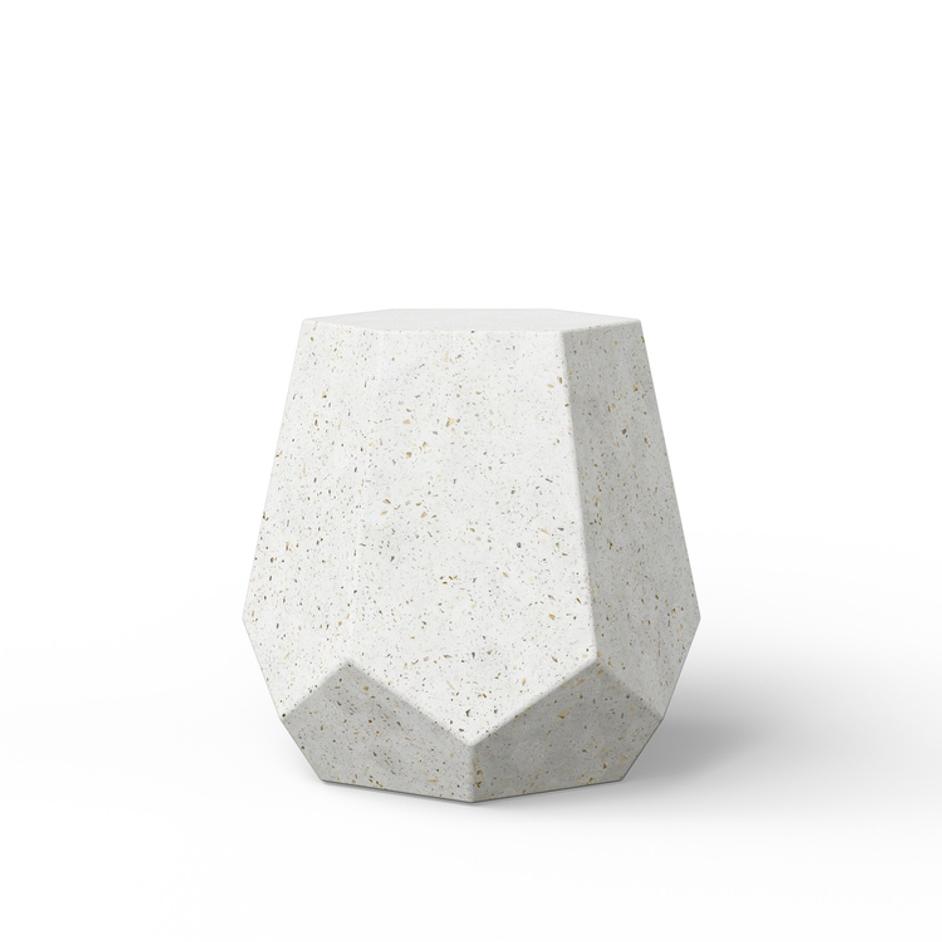 Ivory Terrazzo Stool by Urbia Imports