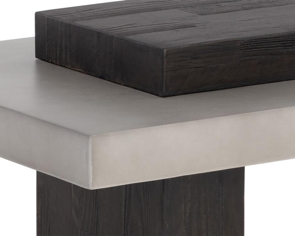 HERRIOT COFFEE TABLE - DARK BROWN / GREY by Sunpan