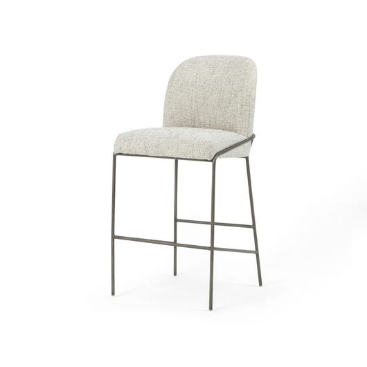 Astrud Bar Stool in Lyon Pewter by FOUR HANDS