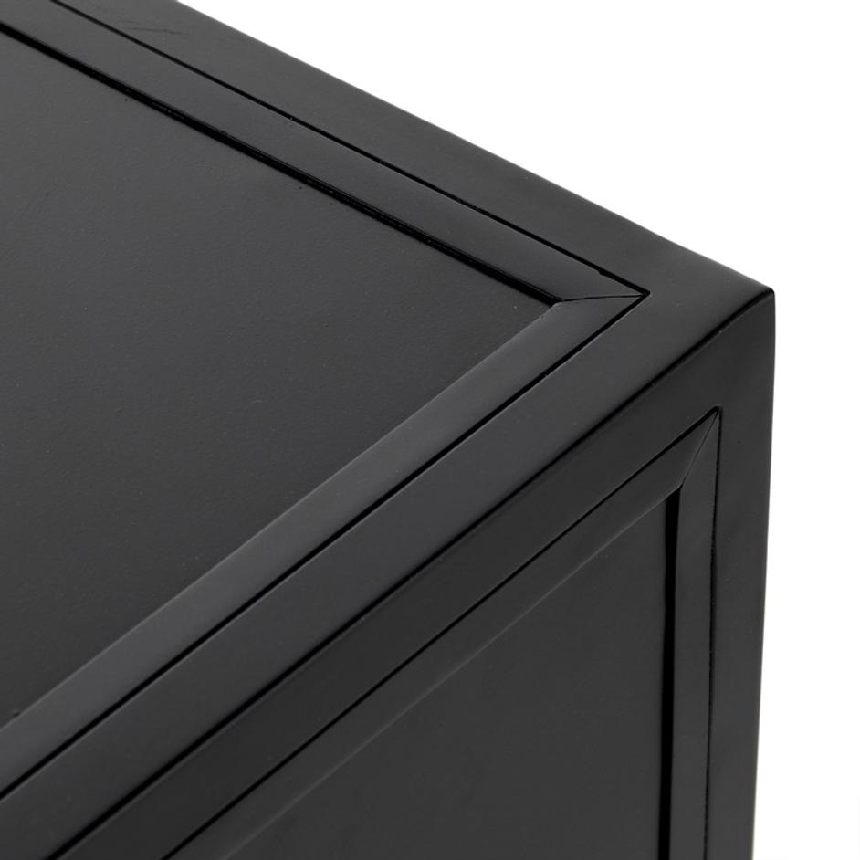 Belmont Large Storage Nightstand In Black by FOUR HANDS