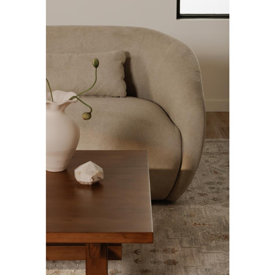 Amelia Left Arm Facing Chair Warm White by Moes Home