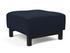 DELUXE EXCESS OTTOMAN in MIXED DANCE BLUE FABRIC WITH Dark Wood LEGS 528 by INNOVATION USA
