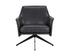 CROSBY SWIVEL LOUNGE CHAIR - ALPINE BLACK LEATHER by Sunpan