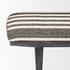 Shae Black Wood w/ Black and Cream Upholstered Bench by Mercana