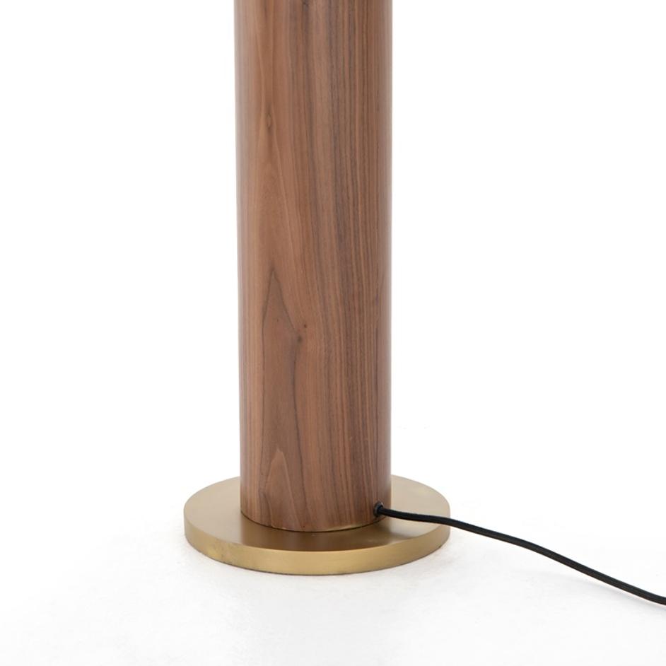 Astrid Floor Lamp-Dark Brown Leather by FOUR HANDS