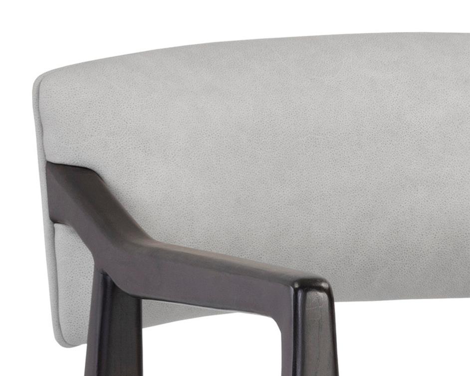 KEAGAN COUNTER STOOL - SALOON LIGHT GREY LEATHER by Sunpan