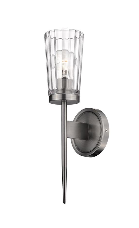 Flair 1 Light Wall Sconce in Antique Nickel Finish by Z-Lite