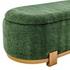 Ayleen Chenille Storage Bench, Seneca Green  by New Pacific Direct