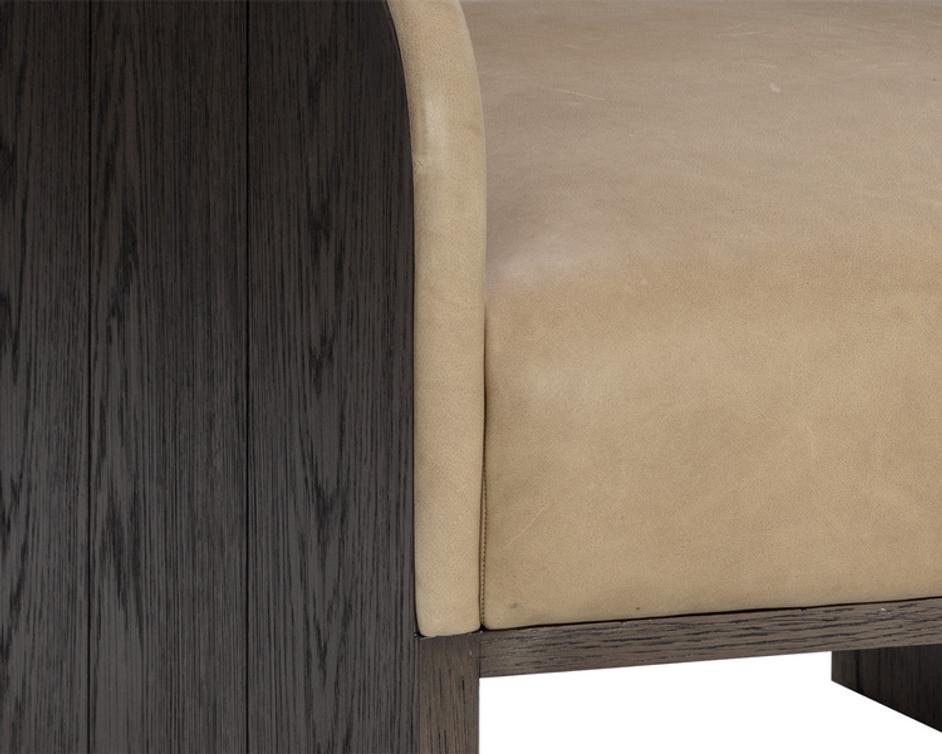 COBURN LOUNGE CHAIR - DARK BROWN - SAHARA SAND LEATHER by Sunpan