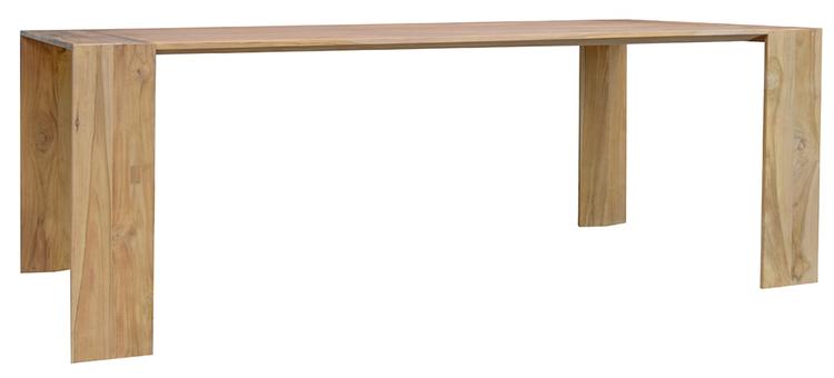 MIRRIAM DINING TABLE in NATURAL WITH WATER BASE SEALED by Dovetail