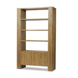 Fisher Bookcase - Rustic Amber Oak Veneer by Four Hands