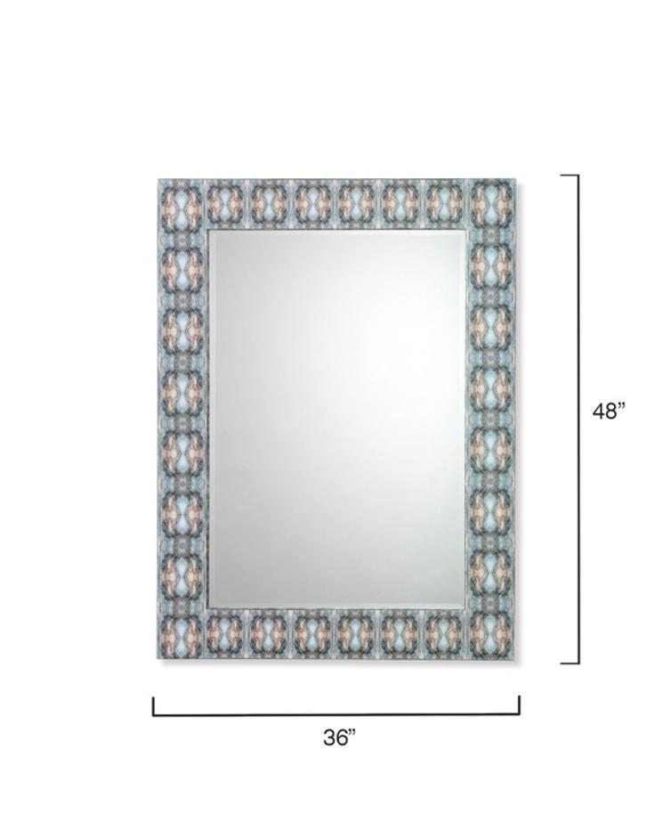 Rorschach Wall Mirror, Indigo Blue Lacquer by Jamie Young