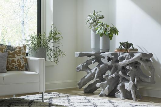 Harvest Planter, Large, Light Gray by PHILLIPS COLLECTION