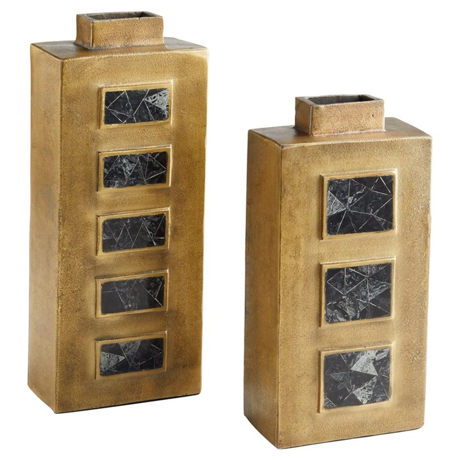 Malkate Vase|Brass-Small by Cyan Design