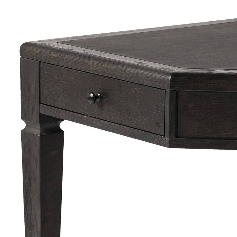 Claude Desk - Distressed Black Oak Veneer by Four Hands