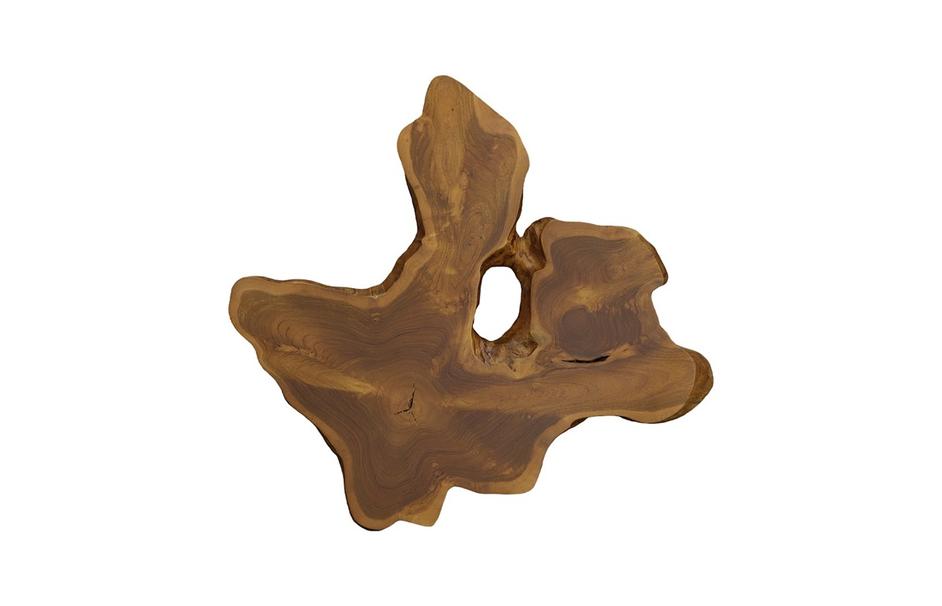 Freeform Teak Wall Slice, Large, Natural by Phillips Collection