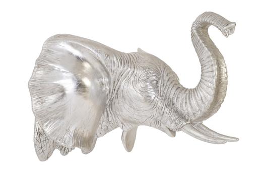 Elephant Wall Art, Resin, Silver Leaf by PHILLIPS COLLECTION