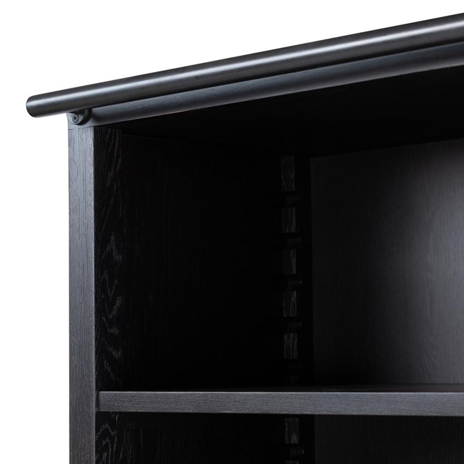 Admont Bookcase In Worn Black Veneer by FOUR HANDS