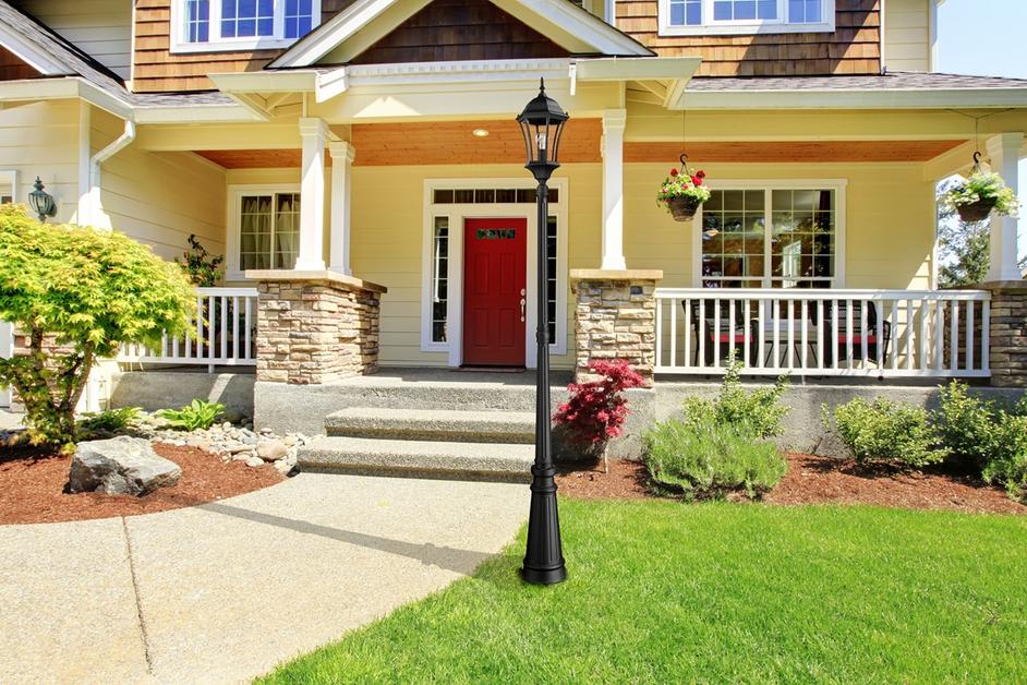 Wakefield Outdoor Post Light in Black Finish by Z-Lite