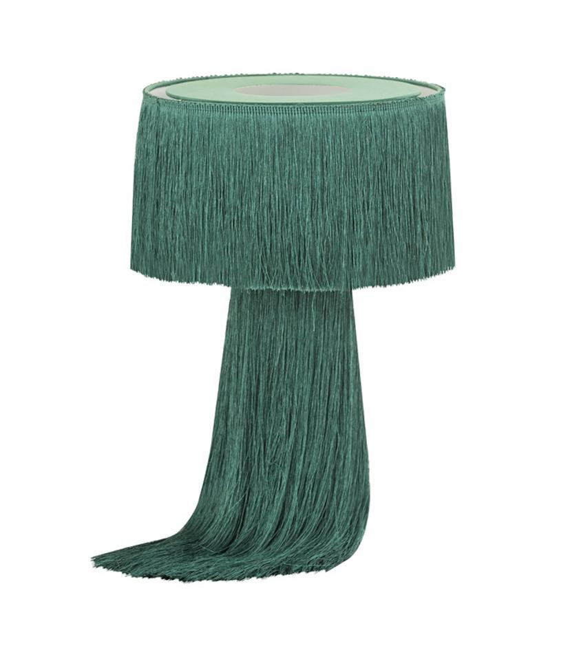 Atolla Emerald Tassel Table Lamp by tov furniture