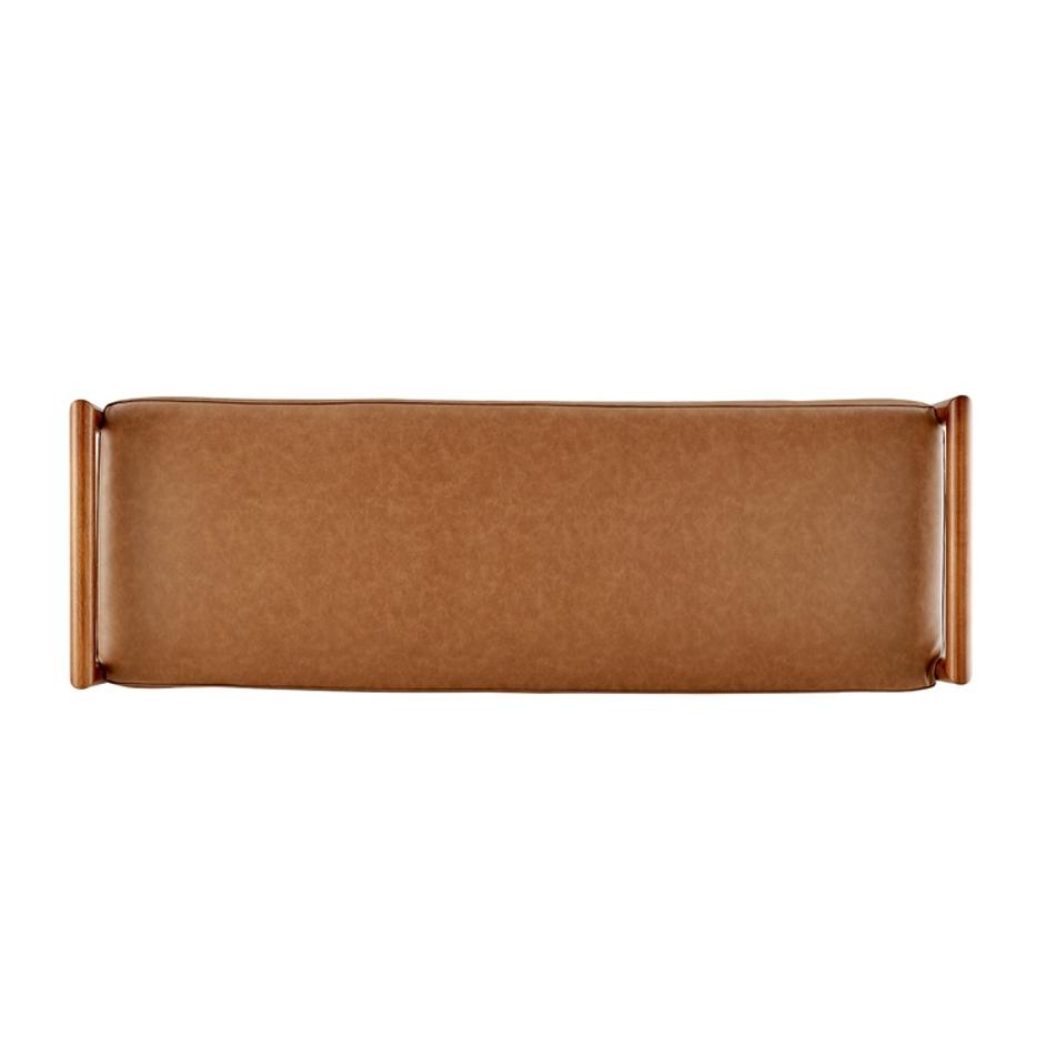 William KD PU Bench, Vintage Cider by New Pacific Direct