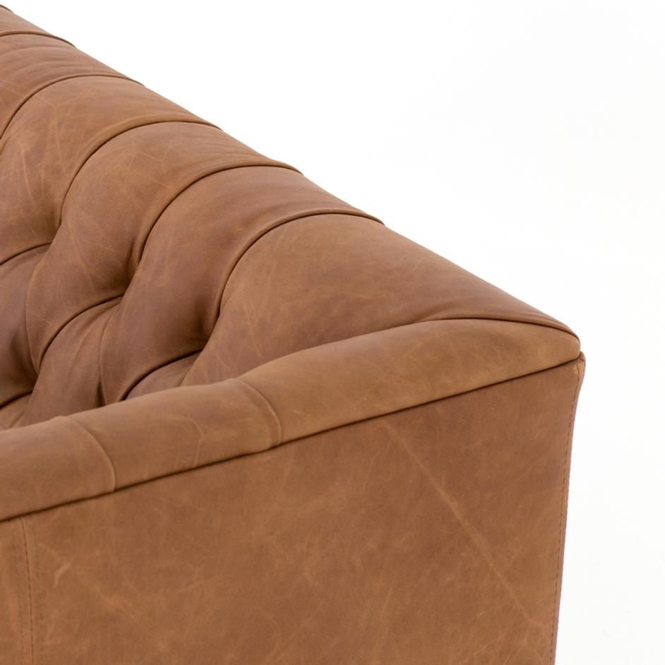 Williams Leather Sofa-75"-Nat Wash Camel by FOUR HANDS